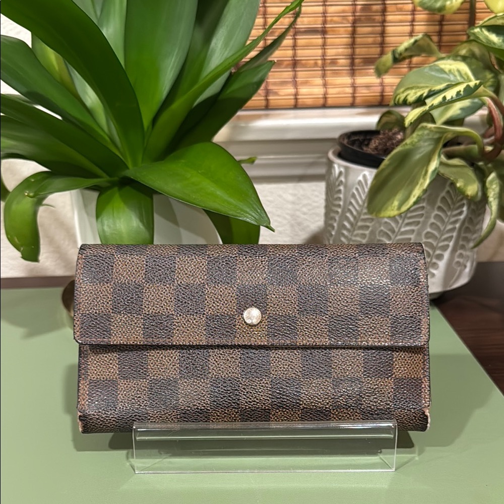 LOUIS VUITTON continental Damier Leather Wallet
